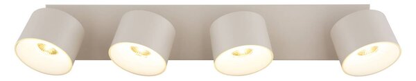 Globo Reflektor sufitowy LED Rae, kolor piaskowy, metalowy, 4-punktowa, 46 cm Rae, kremowy / amber, salon / jadalnia, metal
