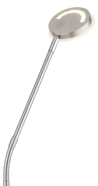 Globo Lampa stojąca Silvio, możliwość ściemniania, aluminiowy / szary / cynkowy, salon / jadalnia