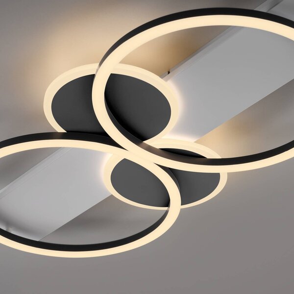 JUST LIGHT. GmbH Lampa sufitowa Trooper, biały / opal, salon / jadalnia, metal, nowoczesny
