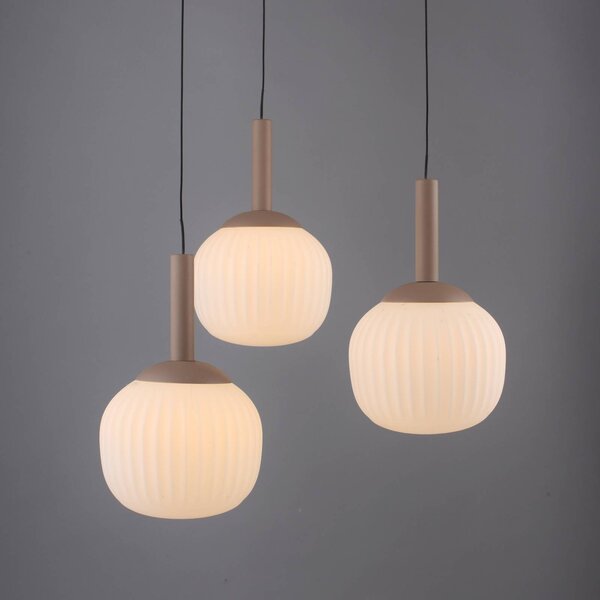 JUST LIGHT. GmbH Lampa wisząca Nami, możliwość ściemniania, brązowy / rdzawy, salon / jadalnia, metal