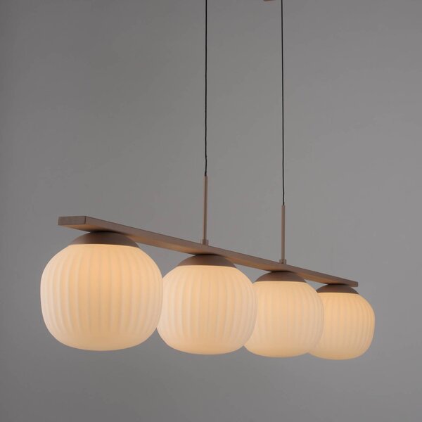 JUST LIGHT. GmbH Lampa wisząca Nami, możliwość ściemniania, brązowy / rdzawy, salon / jadalnia, metal