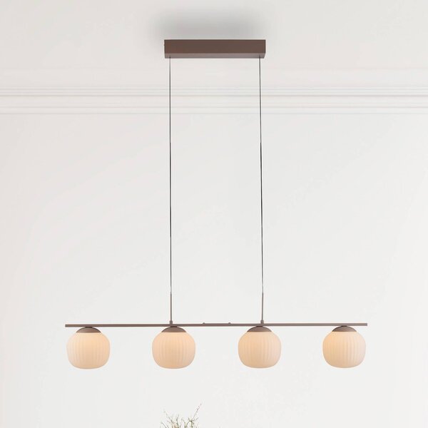 JUST LIGHT. GmbH Lampa wisząca Nami, możliwość ściemniania, brązowy / rdzawy, salon / jadalnia, metal