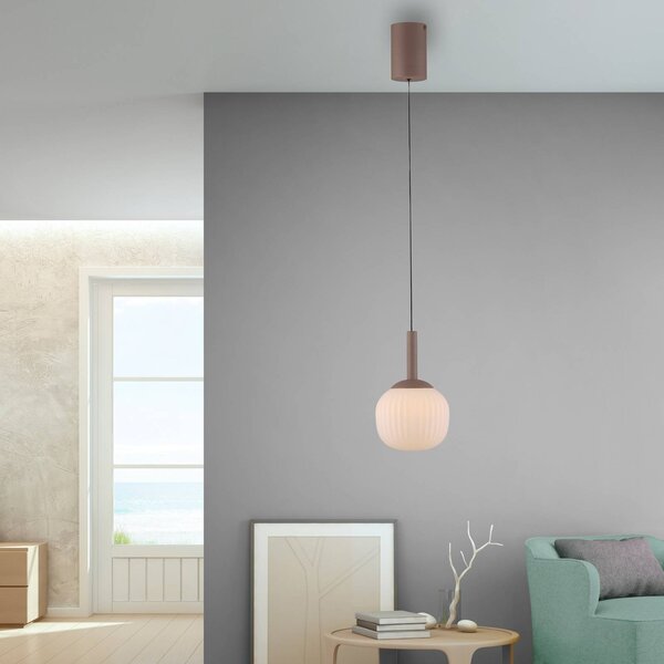 JUST LIGHT. GmbH Lampa wisząca Nami, możliwość ściemniania, brązowy / rdzawy, salon / jadalnia, metal