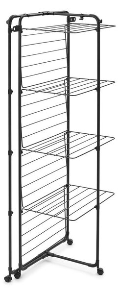 Suszarka na pranie w kolorze matowej czerni 30 m HangOn Tower – Brabantia