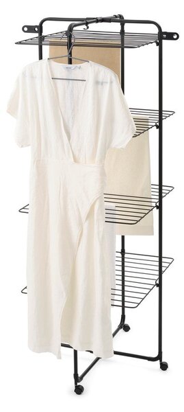 Suszarka na pranie w kolorze matowej czerni 30 m HangOn Tower – Brabantia