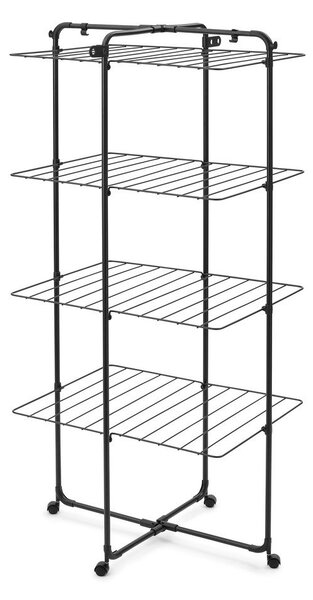 Suszarka na pranie w kolorze matowej czerni 30 m HangOn Tower – Brabantia