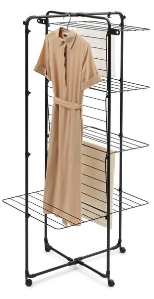 Suszarka na pranie w kolorze matowej czerni 30 m HangOn Tower – Brabantia