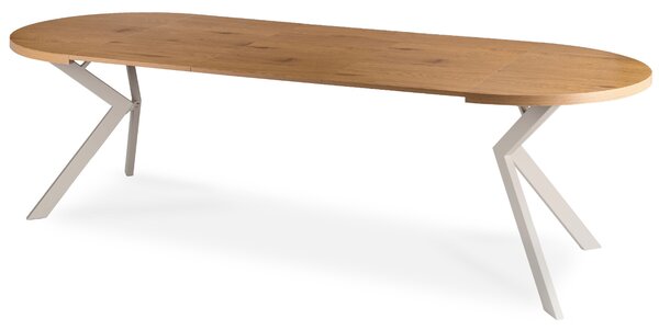 Stół Okrągły Rozkładany LUKAS 100-250 cm Dąb/Kaszmir Nowoczesny