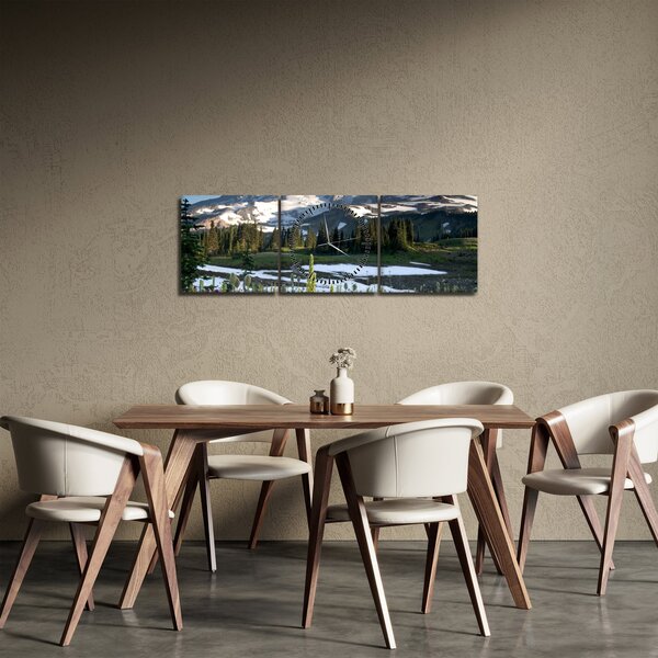 Obraz - Mount Rainier (z zegarem) (90x30 cm)