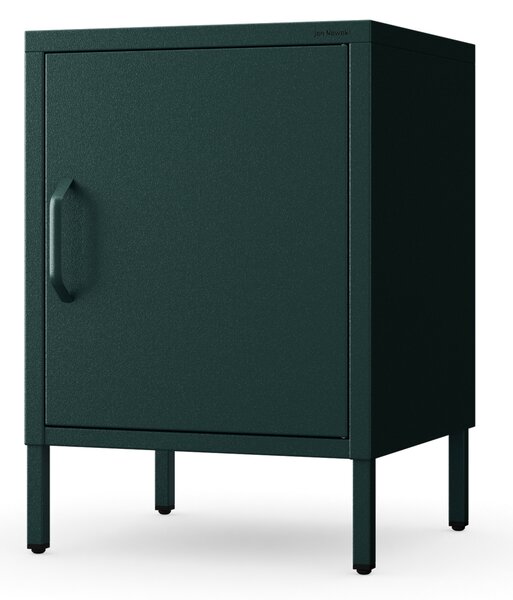 Szafka nocna metalowa na nóżkach butelkowa zieleń, 424x595x400 mm: MIA Modern