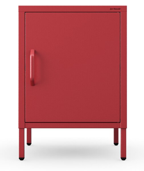 Szafka nocna metalowa na nóżkach czerwona, 424x595x400 mm: MIA Modern