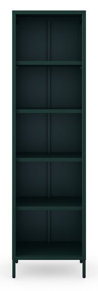 Regał płytki otwarty na książki na nóżkach butelkowa zieleń, 500x1800x350 mm: MARIO Modern