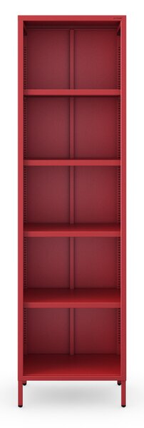 Regał na książki MARIO, 500 x 1800 x 350 mm, Modern: czerwony