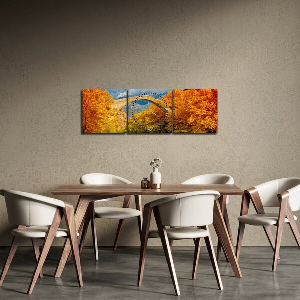 Obraz - Most Konitsa (z zegarem) (90x30 cm)