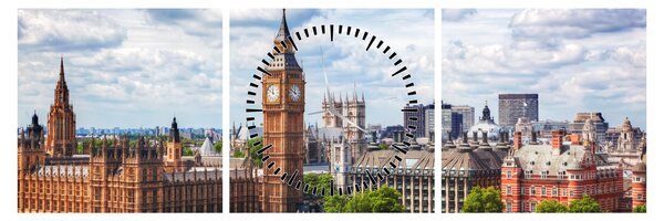 Obraz - Big Ben (z zegarem) (90x30 cm)