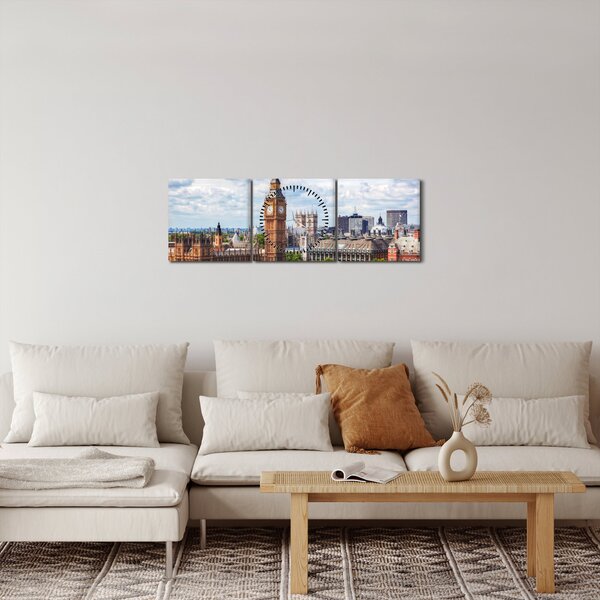 Obraz - Big Ben (z zegarem) (90x30 cm)
