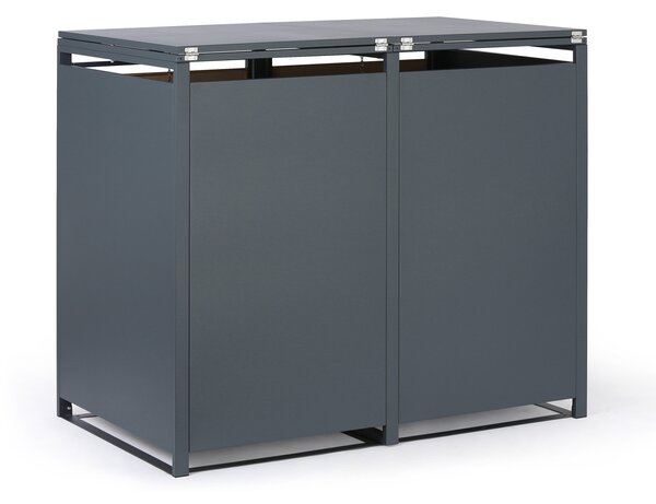 Wiata na pojemnik na odpady 240 l, 1160 x 695 x 800 mm, dekor drewna