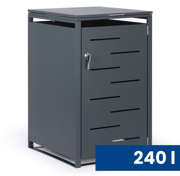 Wiata na pojemnik na odpady 240 l, 1160 x 695 x 800 mm, zamykana