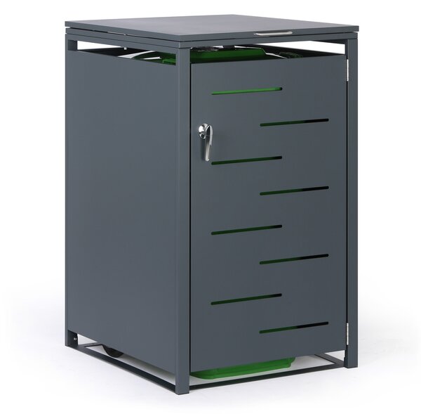 Wiata na pojemnik na odpady 240 l, 1160 x 695 x 800 mm, zamykana