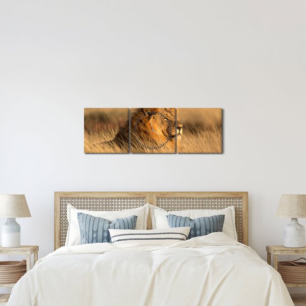 Obraz - Park Narodowy Etosha (z zegarem) (90x30 cm)
