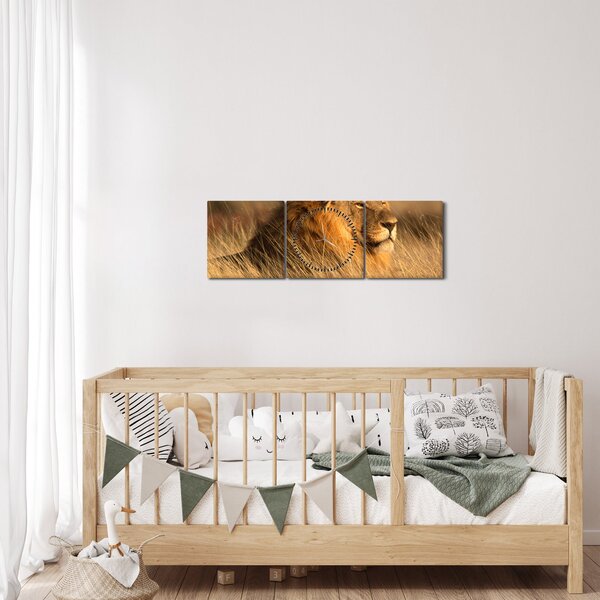 Obraz - Park Narodowy Etosha (z zegarem) (90x30 cm)