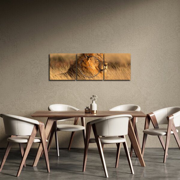 Obraz - Park Narodowy Etosha (z zegarem) (90x30 cm)