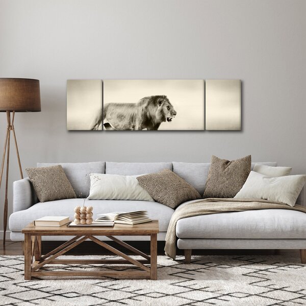 Obraz - Głodny lew (170x50 cm)