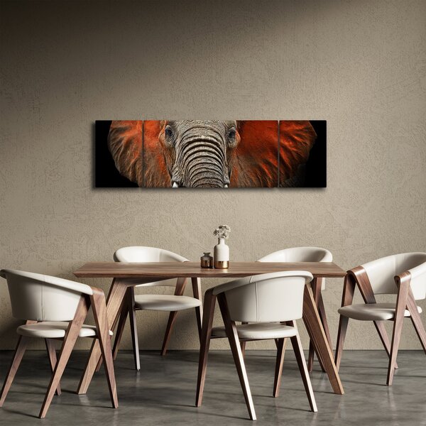 Obraz - Słonie z Tsavo (170x50 cm)