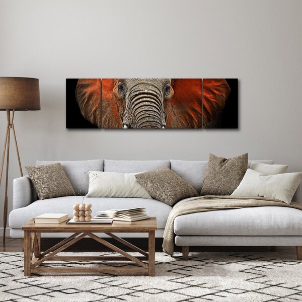 Obraz - Słonie z Tsavo (170x50 cm)