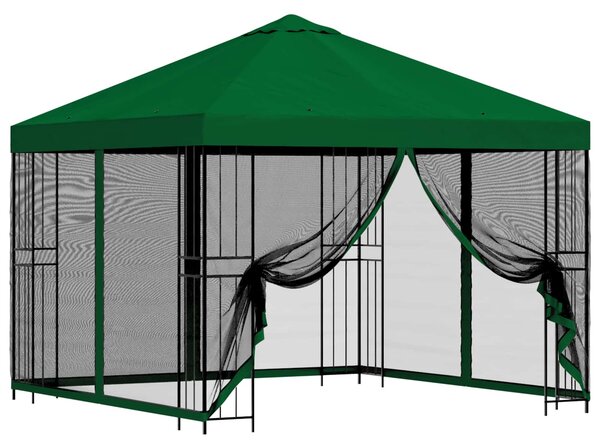 Altana ogrodowa ze ścianami bocznymi 3 x 3 m zielony