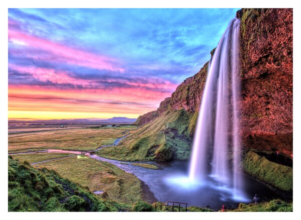 Obraz - Wodospad Seljalandsfoss (70x50 cm)