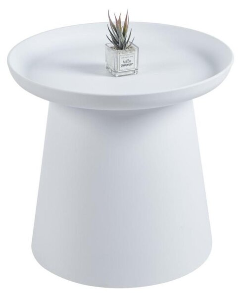 Stolik kawowy do salonu 50 x 50 cm kolor biały FURNITEX L18-FX