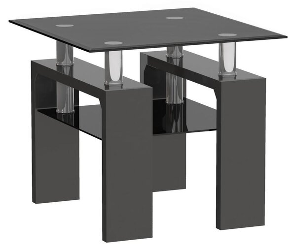 Stolik kawowy do salonu 60 x 60 cm kolor czarny FURNITEX A08-2-MINI-H-55