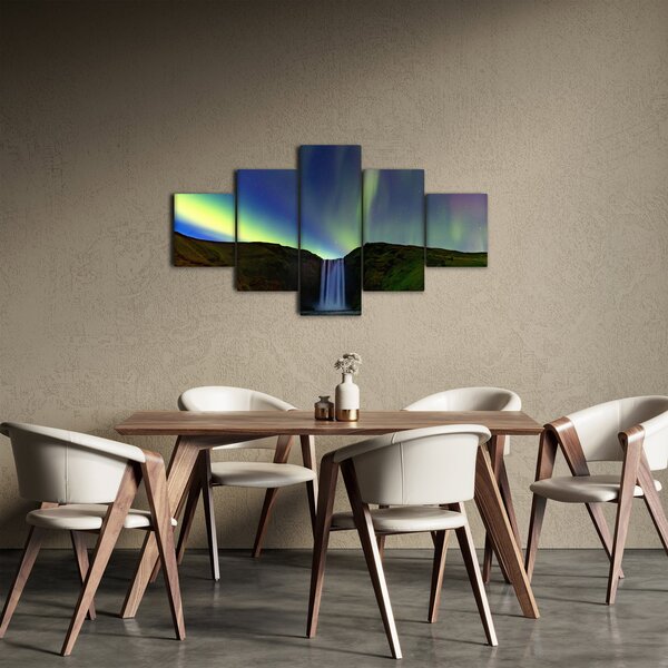 Obraz - Zorza polarna na Islandii (125x70 cm)