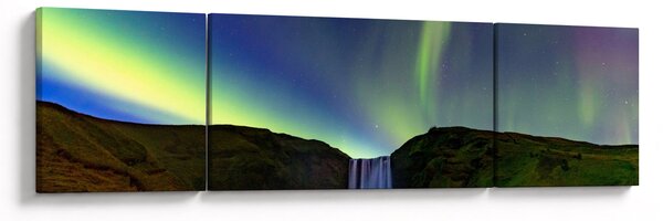 Obraz - Zorza polarna na Islandii (170x50 cm)