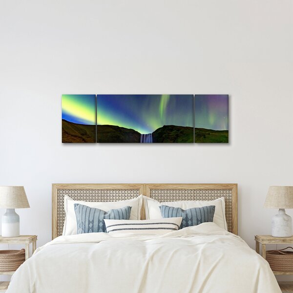 Obraz - Zorza polarna na Islandii (170x50 cm)