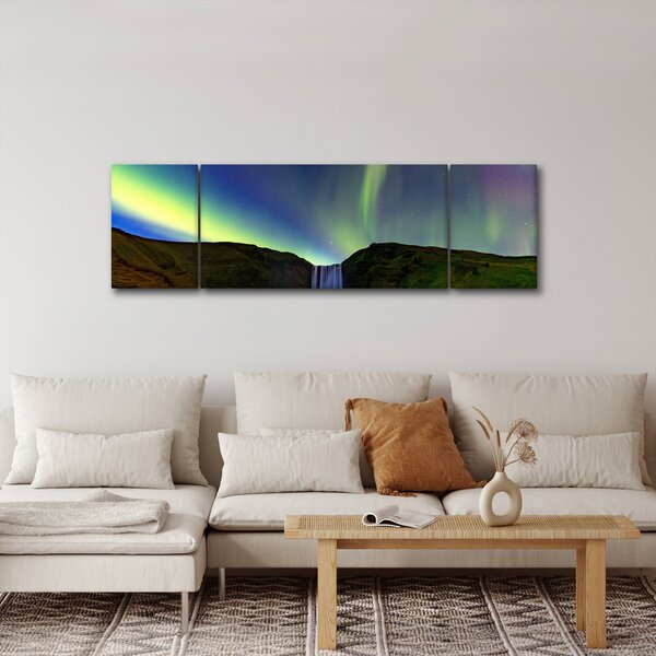Obraz - Zorza polarna na Islandii (170x50 cm)