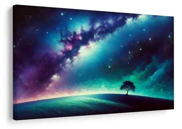 Obraz magiczne drzewo życia nocą