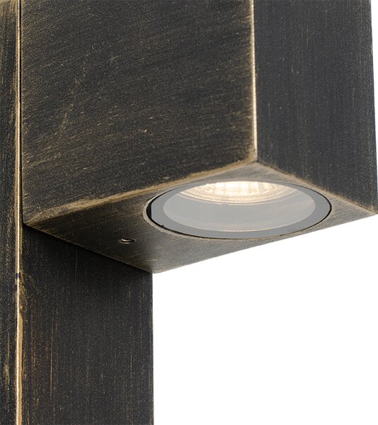 Przemysłowa stojąca lampa zewnętrzna antyczne złoto 35 cm IP44 - Baleno