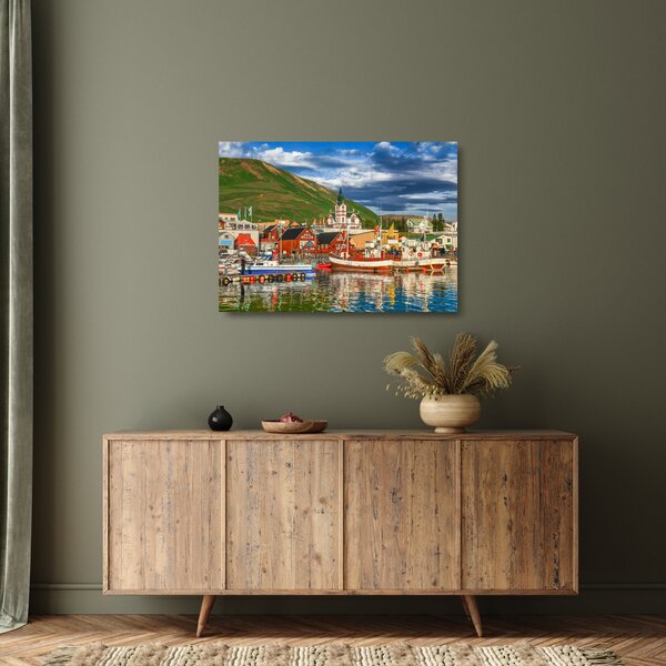 Obraz na szkle - Húsavík (70x50 cm)