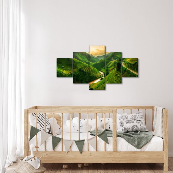 Obraz - Tarasy ryżowe Mu Cang Chai (125x70 cm)