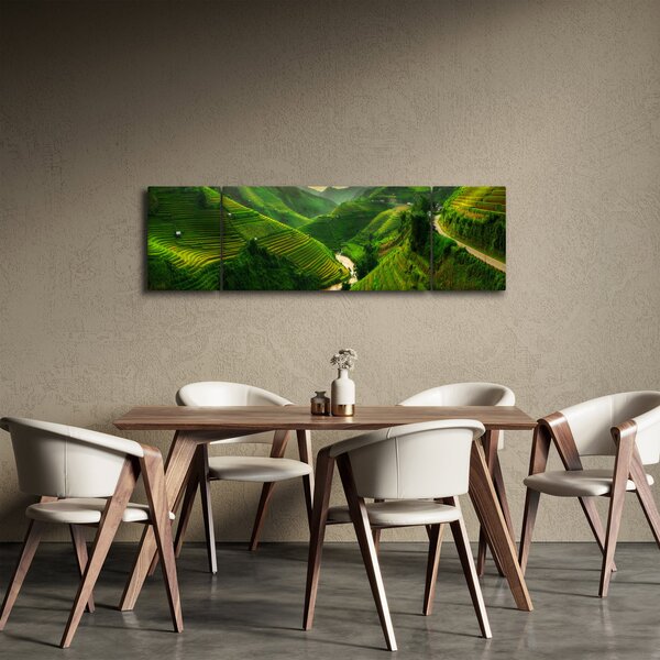 Obraz - Tarasy ryżowe Mu Cang Chai (170x50 cm)