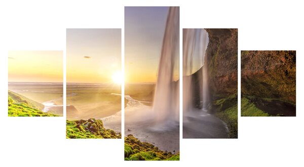 Obraz - Seljalandsfoss od tyłu jaskini (125x70 cm)