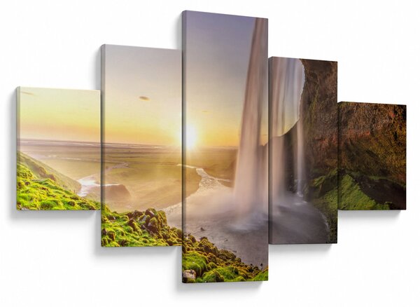 Obraz - Seljalandsfoss od tyłu jaskini (125x70 cm)