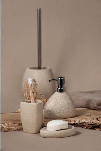 Beżowa ceramiczna szczotka do WC Wenko Pion