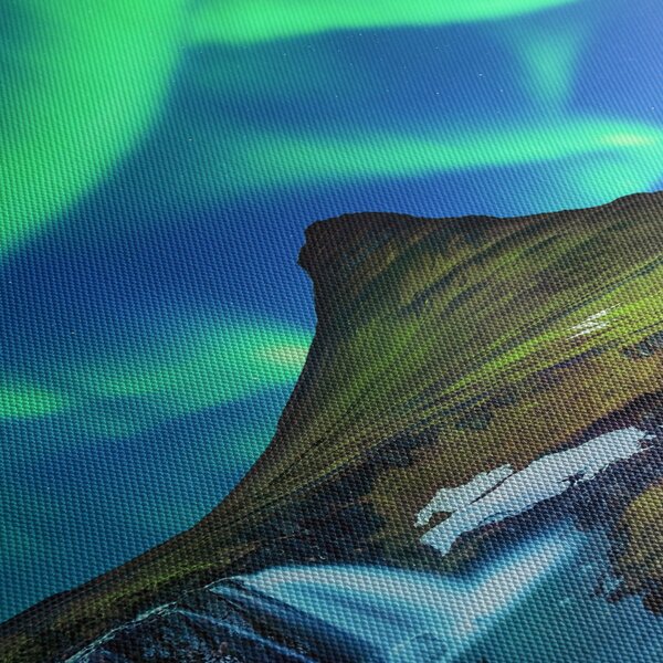 Obraz - Kirkjufell, Islandia (z zegarem) (90x30 cm)