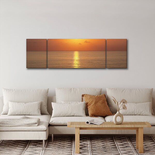Obraz - Zachód słońca nad oceanem (170x50 cm)