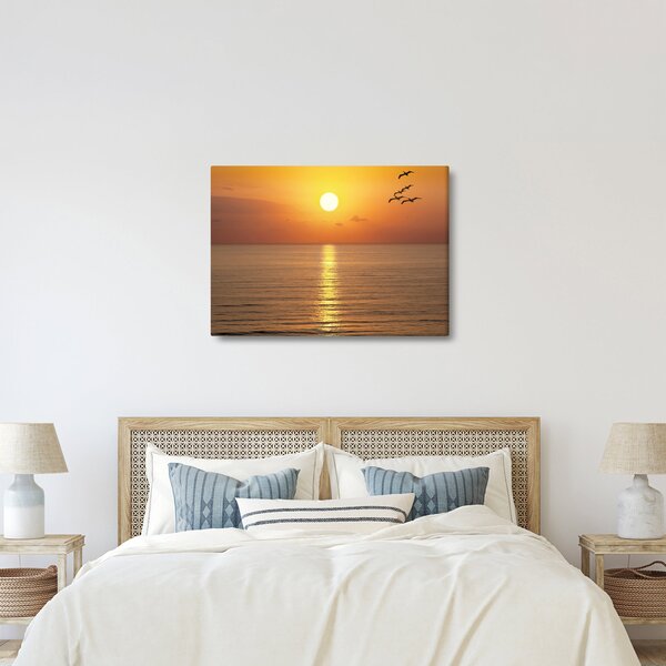 Obraz - Zachód słońca nad oceanem (70x50 cm)