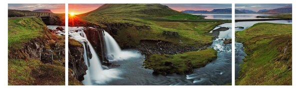 Obraz - Kirkjufell o zachodzie słońca (170x50 cm)