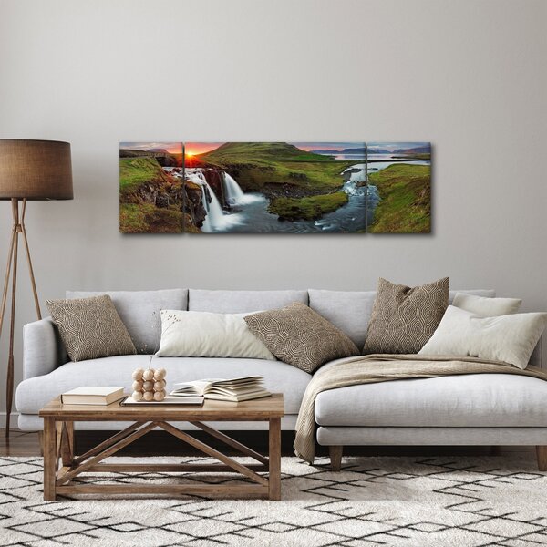 Obraz - Kirkjufell o zachodzie słońca (170x50 cm)